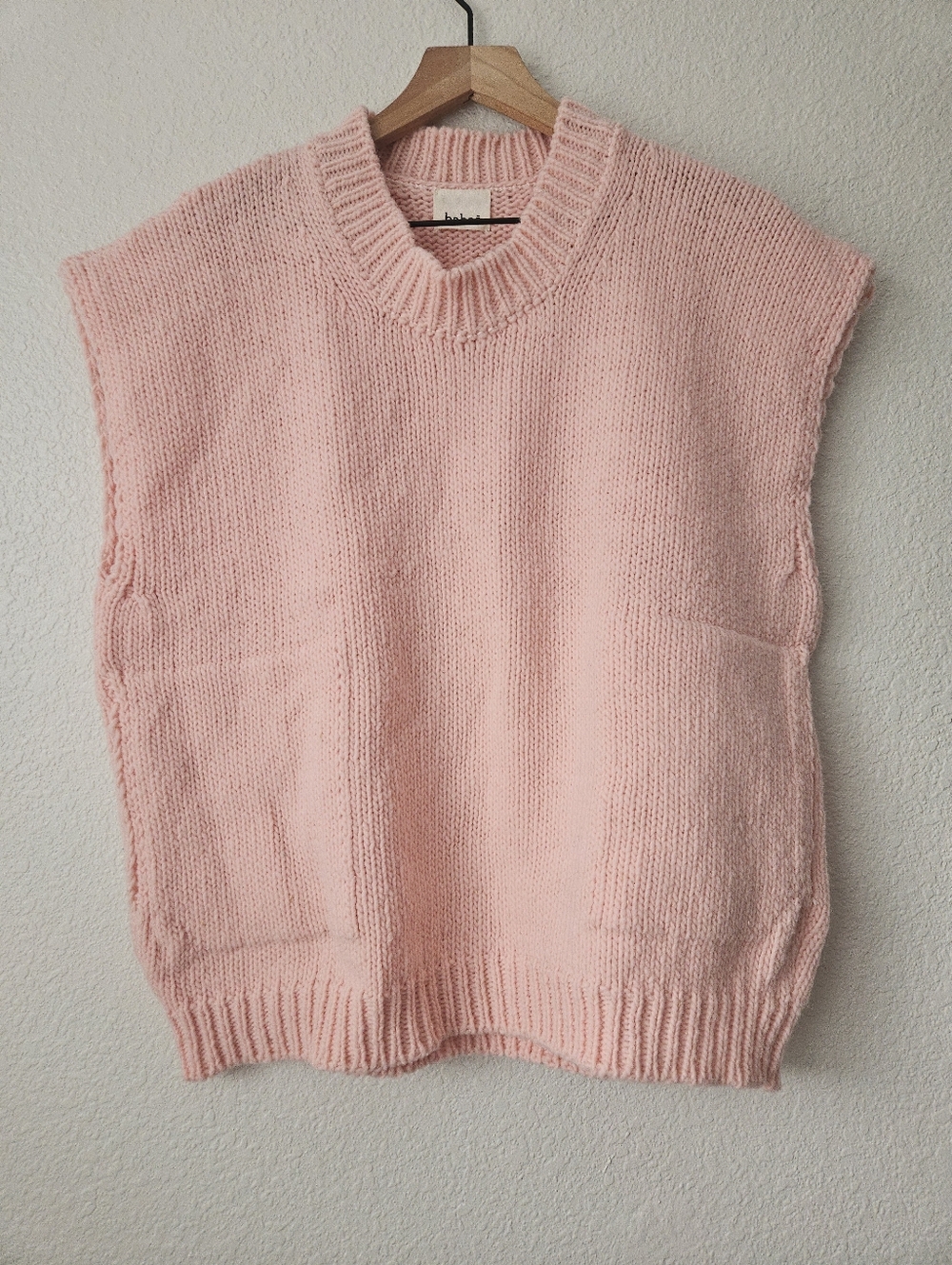 babaa wool pink vest